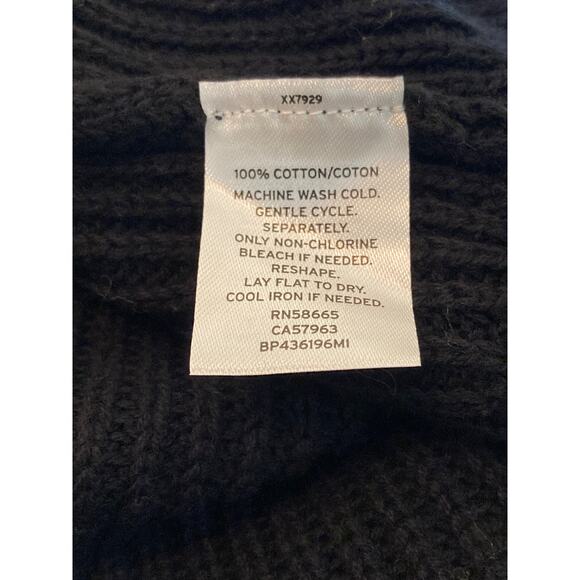 BP. Pointelle Trim Open Front Cardigan Sweater Sz Extra Small/XS in Black NWT - Picture 5 of 6